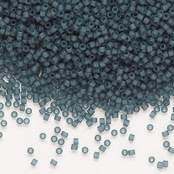 DB0387 - 11/0 - Miyuki Delica - Transparent Matte Aqua Glazed Luster Grey Blue - 50gms - Cylinder Seed Beads
