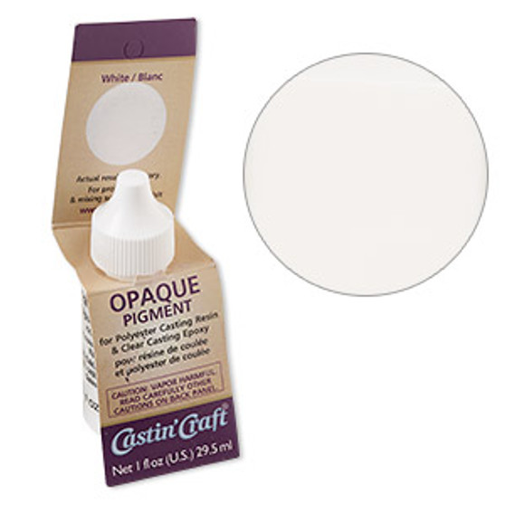 Dye, Castin' Craft®, opaque white. Sold per 1 fluid ounce bottle.