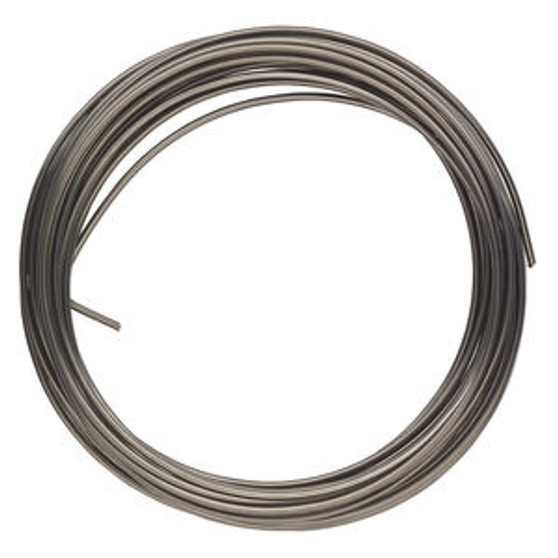 Wire, ParaWire™, enameled copper, hematite, round, 16 gauge. Sold per 15-foot coil.