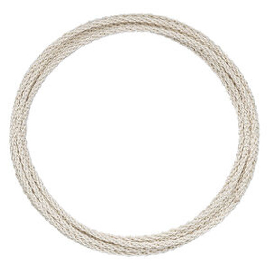 Wire, Artistic Wire® Braid™, silver-plated copper, 1.6mm braided round, 14 gauge. Sold per pkg of 5 feet.
