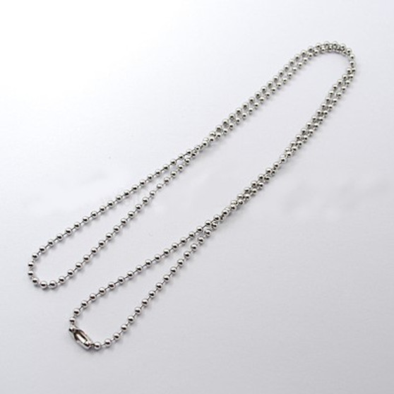 30pk - Stainless Steel Ball Chains, Stainless Steel Colour, 23.6 inch(60cm), 2.5mm