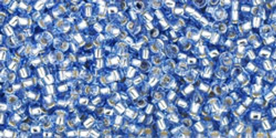 TR-15-0033 - 15/0 - TOHO BEADS® - Silver-Lined Lt Sapphire - 10gms - Glass Round Seed Beads