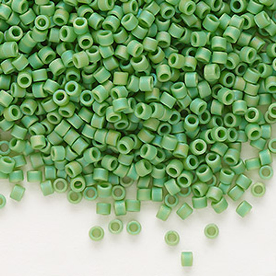 DB0877 - 11/0 - Miyuki Delica - Opaque Matt Rainbow Green - 7.5gms - Cylinder Seed Beads