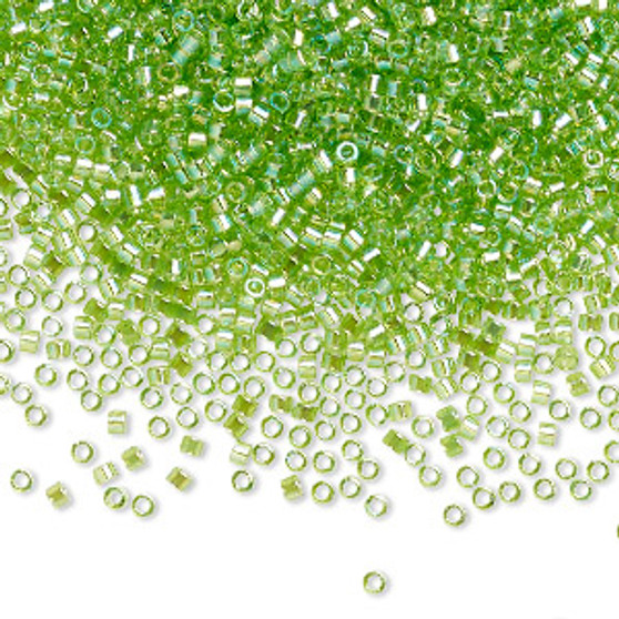 DB1246 - 11/0 - Miyuki Delica - Transparent Rainbow Apple Green - 7.5gms - Cylinder Seed Beads