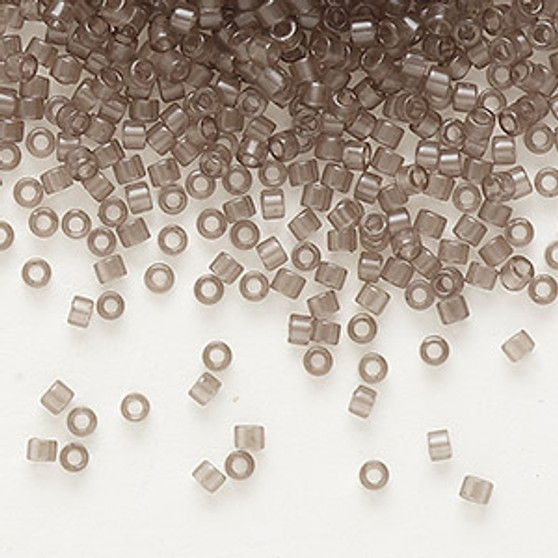 DB1417 - 11/0 - Miyuki Delica - Transparent Dark Grey Enamelled Crystal - 7.5gms - Cylinder Seed Beads