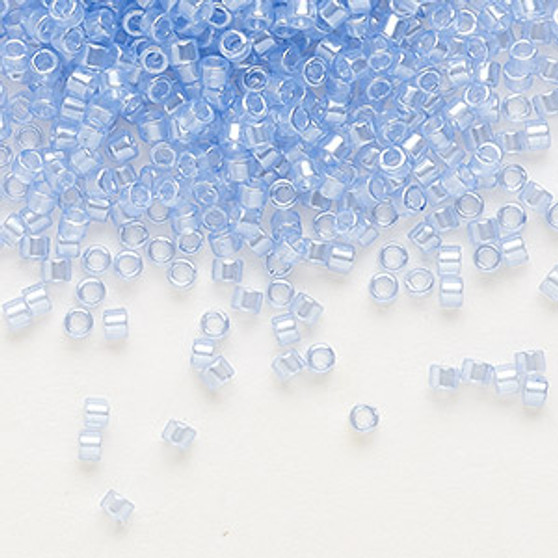 DB1475 - 11/0 - Miyuki Delica - Translucent Glazed Luster Pale Sky Blue - 7.5gms - Cylinder Seed Beads