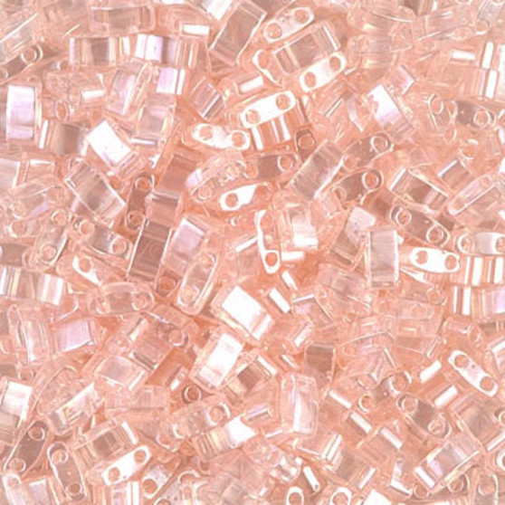 LAST STOCK: Seed bead, TILA®, glass, pkg/10g, 5x2.3mm half tila rectangle, Lt Shell Pink (HTL-365)