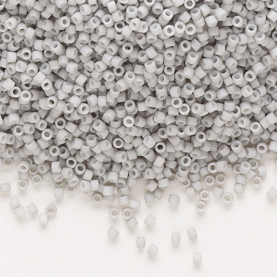 DB1518 - 11/0 - Miyuki Delica - Opaque Matte Glazed Light Smoke - 7.5gms - Cylinder Seed Beads