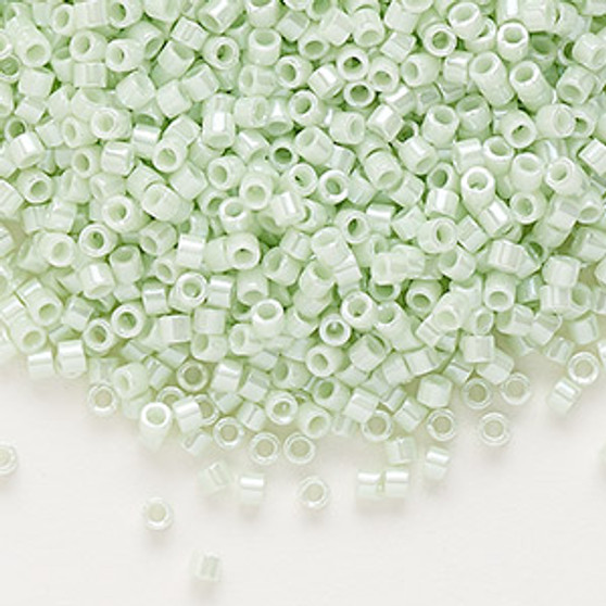 DB1536 - 11/0 - Miyuki Delica - Opaque Glazed Luster Light Mint - 7.5gms - Cylinder Seed Beads