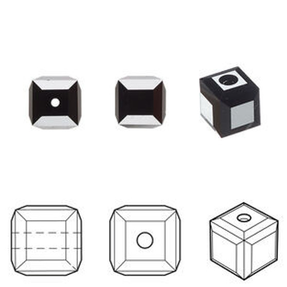 LAST STOCK: Bead 6pk medium Vitrail, Crystal Passions® 6mm cube 5601