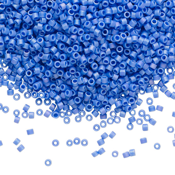 DB1597 - 11/0 - Miyuki Delica - Opaque Matt Rainbow Cyan Blue - 7.5gms - Cylinder Seed Beads