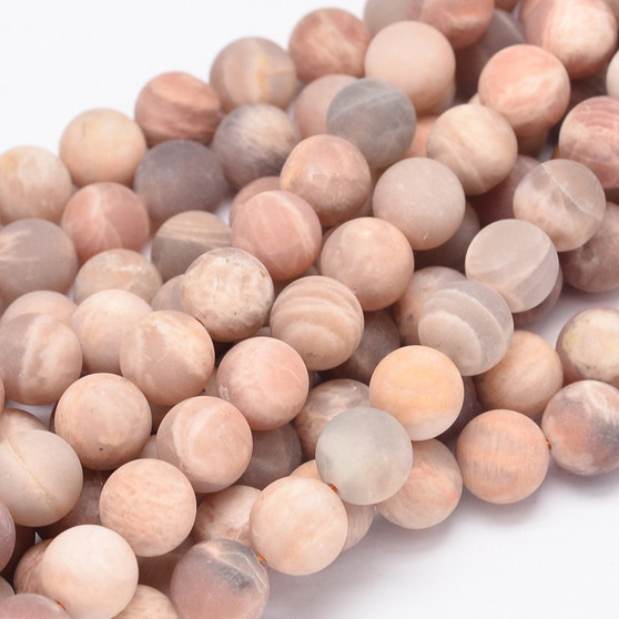 LAST STOCK: Round Natural Sunstone Beads Strand, 6mm, Hole: 1mm, about 63pcs/strand, 15.5 inch