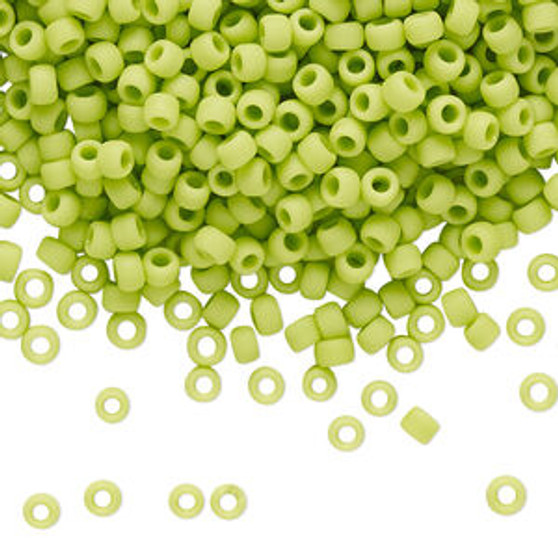 LAST STOCK: TR-08-44F - 8/0 - TOHO BEADS® - Opaque Frosted Sour Apple - 7.5gm Vial - Glass Round Seed Beads
