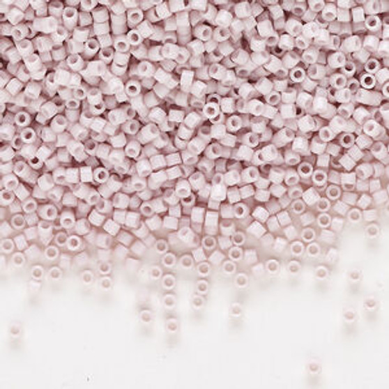 LAST STOCK: DB1494 - 11/0 - Miyuki Delica - Opaque Pale Rose - 7.5gms - Cylinder Seed Beads