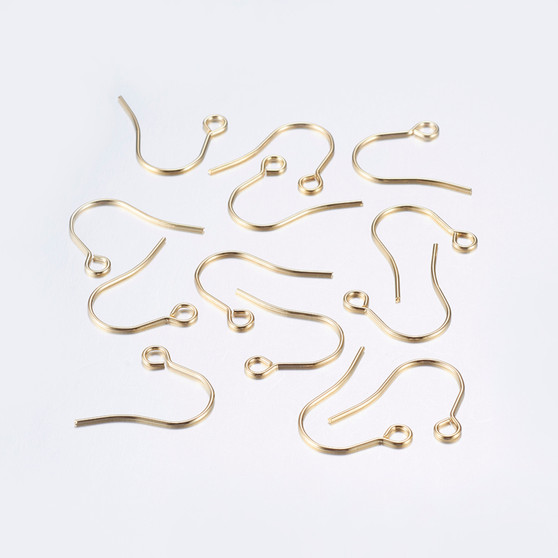 LAST STOCK: 10 pack (5 pairs) 304 Stainless Steel Earring Hooks, Ear Wire, Golden, 18x18x0.8mm, Hole: 2mm, Pin: 0.8mm LAST STOCK: 10 pack (5 pairs) 304 Stainless Steel Earring Hooks, Ear Wire, Golden, 18x18x0.8mm, Hole: 2mm, Pin: 0.8mm