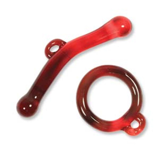 LAST STOCK: Glass Toggle - 26-29mm Garnet - 1 Set