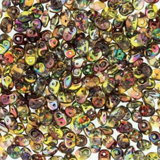Last Stock: Super Duo Beads 2.5*5mm 20gm bag - Crystal Magic Yellow Brown - 500030-95400
