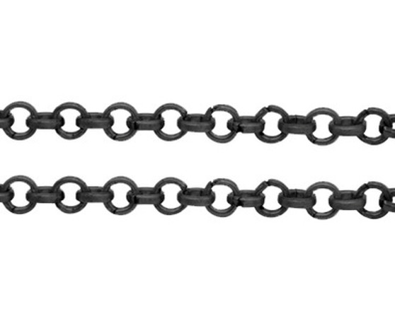 3 metres of Iron Rolo Chain (2mm in diameter) 0.8mm thick (Gunmetal)