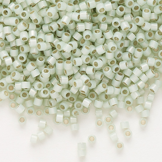 DB1454 - 11/0 - Miyuki Delica - Transparent Silver Lined Opal Glazed Sea Green - 7.5gms - Cylinder Seed Beads