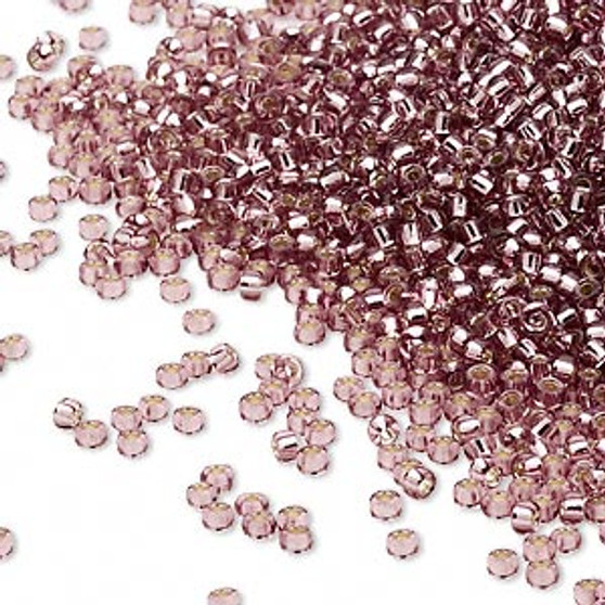 15-12 - 15/0 - Miyuki - Transparent Silver-Lined Lilac - 8.2gms Vial Glass Round Seed Beads