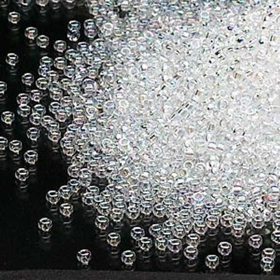 15-250 - 15/0 - Miyuki - Transparent Rainbow Clear - 8.2gms Vial Glass Round Seed Beads