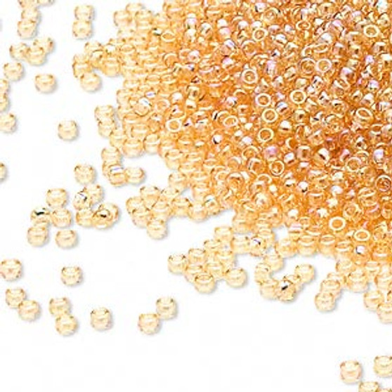 15-251 - 15/0 - Miyuki - Transparent Rainbow Light Gold - 8.2gms Vial Glass Round Seed Beads