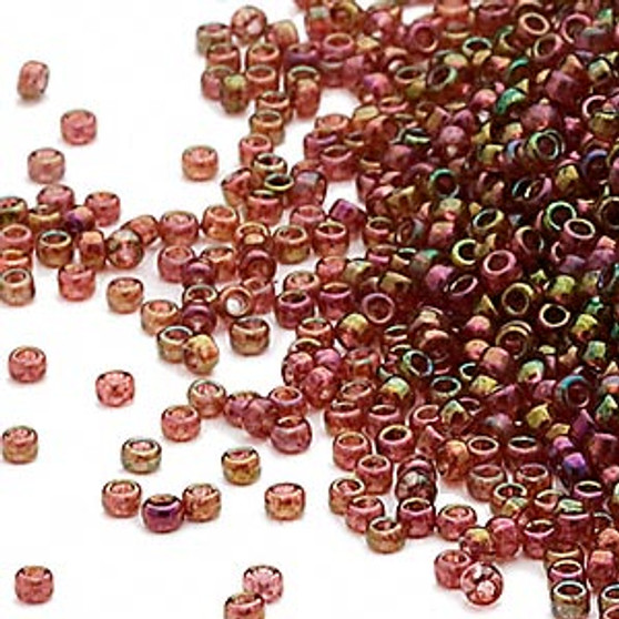 15-301 - 15/0 - Miyuki - Translucent Gold Luster Rainbow Gold - 8.2gms Vial Glass Round Seed Beads