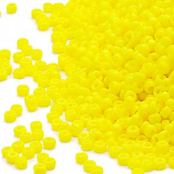 15-404 - 15/0 - Miyuki - Opaque Yellow - 8.2gms Vial Glass Round Seed Beads