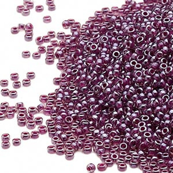 15-1834 - 15/0 - Miyuki - Transparent Colour Lined Violet - 8.2gms Vial Glass Round Seed Beads