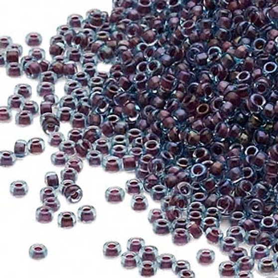 15-1839 - 15/0 - Miyuki - Transparent Colour Lined Rainbow Purple - 8.2gms Vial Glass Round Seed Beads