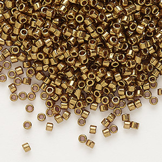 DB0022L - 11/0 - Miyuki Delica - Metallic Light Bronze - 7.5gms - Cylinder Seed Beads