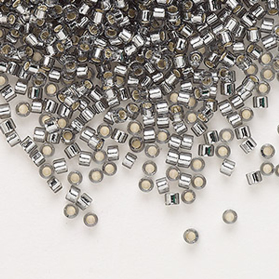 DB0048 - 11/0 - Miyuki Delica - Silver Lined Grey - 7.5gms - Cylinder Seed Beads