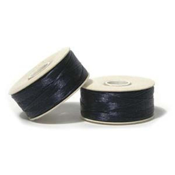 Thread, Nymo®, nylon. 1 x Bobbin Size D - 64yds Dark Blue