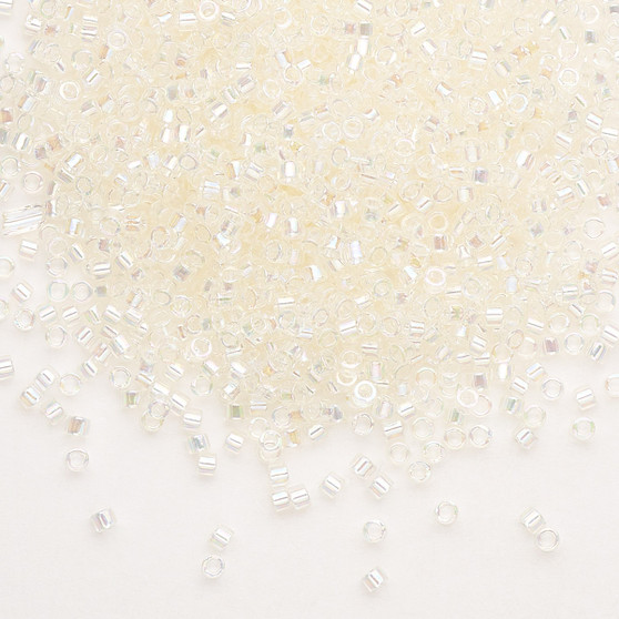 DB0109 - 11/0 - Miyuki Delica - Cream Crystal AB - 7.5gms - Cylinder Seed Beads