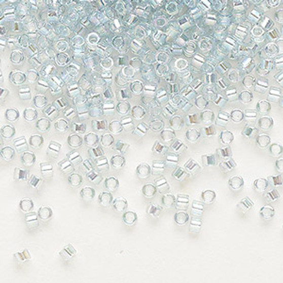 DB0110 - 11/0 - Miyuki Delica - Transparent Lt Blue AB - 7.5gms - Cylinder Seed Beads