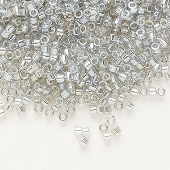 DB0114 - 11/0 - Miyuki Delica - Transparent Silver Grey - 7.5gms - Cylinder Seed Beads