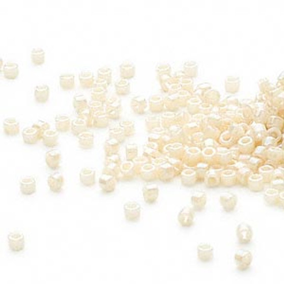 DB0157 - 11/0 - Miyuki Delica - Opaque Cream AB - 7.5gms - Cylinder Seed Beads