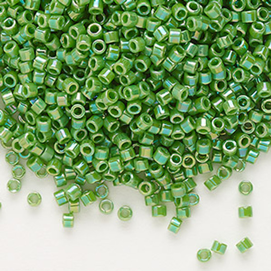 DB0163 - 11/0 - Miyuki Delica - Opaque Green AB - 7.5gms - Cylinder Seed Beads