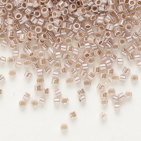 DB0256 - 11/0 - Miyuki Delica - Opaque Colour Lined Luster Light Cinnamon - 7.5gms - Cylinder Seed Beads