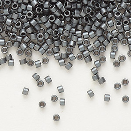 DB0306 - 11/0 - Miyuki Delica - Opaque Matt Metallic Glazed Luster Slate - 7.5gms - Cylinder Seed Beads