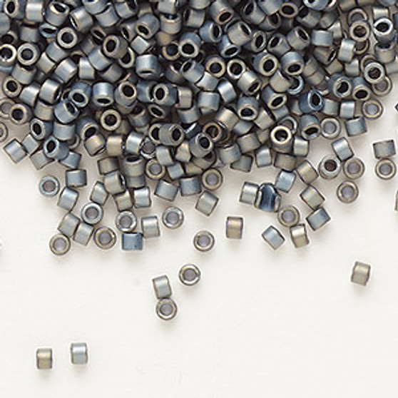 DB0307 - 11/0 - Miyuki Delica - Opaque Matt Luster Black - 7.5gms - Cylinder Seed Beads