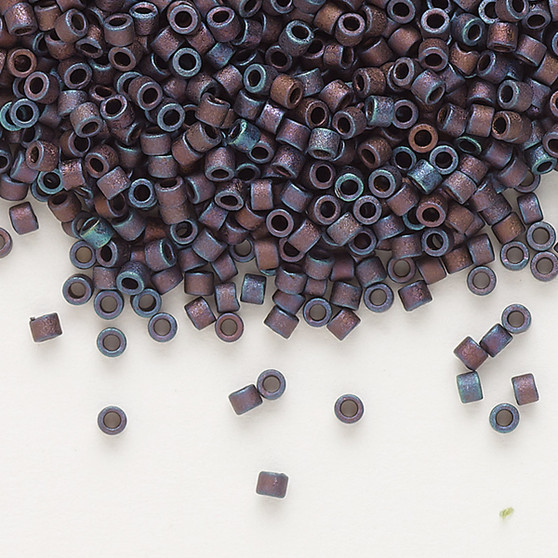 DB0323 - 11/0 - Miyuki Delica - Opaque Matte Metallic Iris Dark Purple - 7.5gms - Cylinder Seed Bead