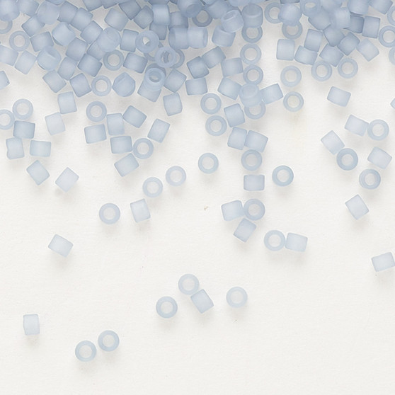 DB0381 - 11/0 - Miyuki Delica - Transparent Matte Crystal Glazed Luster Grey - 7.5gms - Cylinder Seed Beads