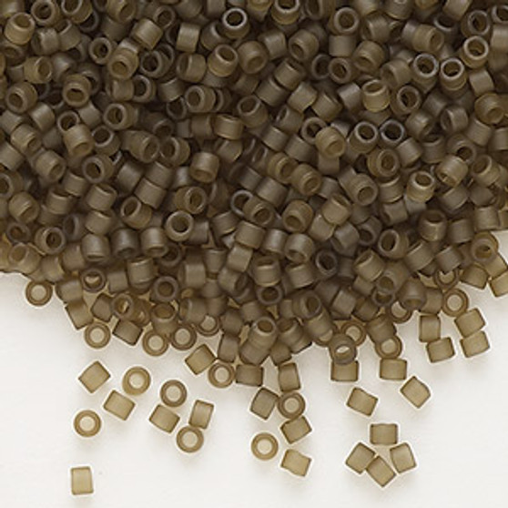 DB0384 - 11/0 - Miyuki Delica - Translucent Matte Glazed Luster Smoky Quartz – 7.5gms - Cylinder Seed Beads