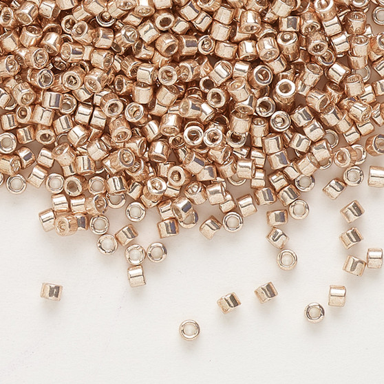 DB0411 - 11/0 - Miyuki Delica - opaque galvanized light gold - 7.5gms - Cylinder Seed Beads