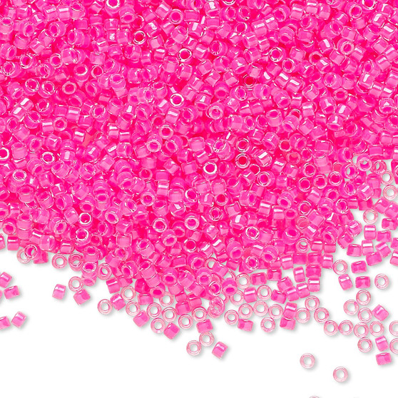 DB2035 - 11/0 - Miyuki Delica - Transparent Luminous Pink - 7.5gms - Cylinder Seed Beads