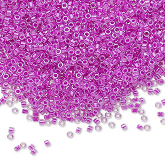 DB2038 - 11/0 - Miyuki Delica - Luminous Neon Purple - 7.5gms - Cylinder Seed Beads