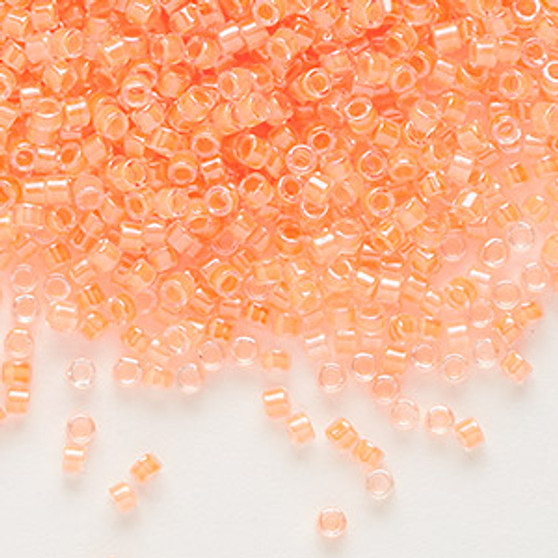 DB2033 - 11/0 - Miyuki Delica - Translucent Luminous Creamsicle - 7.5gms - Cylinder Seed Beads