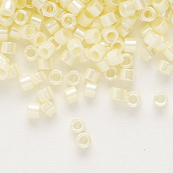 DB1531 - 11/0 - Miyuki Delica - Opaque Glazed Luster Pale Yellow - 7.5gms - Cylinder Seed Beads