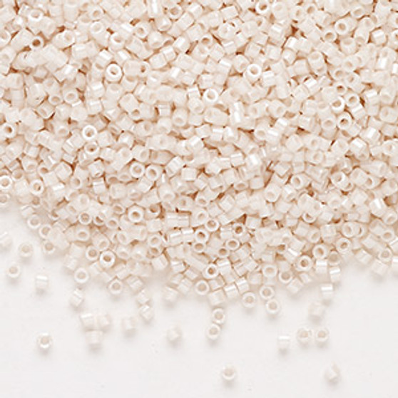 DB1530 - 11/0 - Miyuki Delica - Opaque Glazed Luster Bisque White - 7.5gms - Cylinder Seed Beads